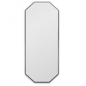 Восьмиугольное зеркало в тонкой чёрной раме Stilig L Black (Стилиг) Smal 50*120 см