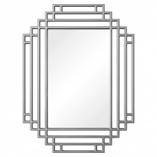 Зеркало многоугольное в серебряной раме Riserva silver 